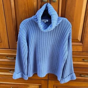 525 American Periwinkle acrylic sweater with wide sleeves